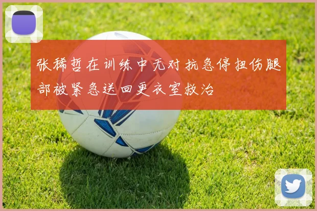 张稀哲在训练中无对抗急停扭伤腿部被紧急送回更衣室救治